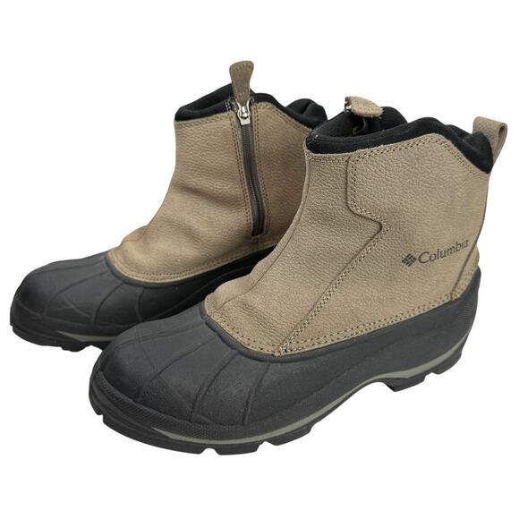 Columbia Falmouth Side Zip Mens‎ Size 10 Tan Duck Waterproof Winter Snow Boot - Picture 1 of 10